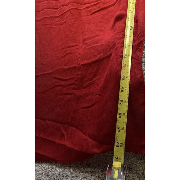 Pink Red Lightweight Shawl Scarves Set Of Two Solid Fringe Edge - Picture 8 of 9